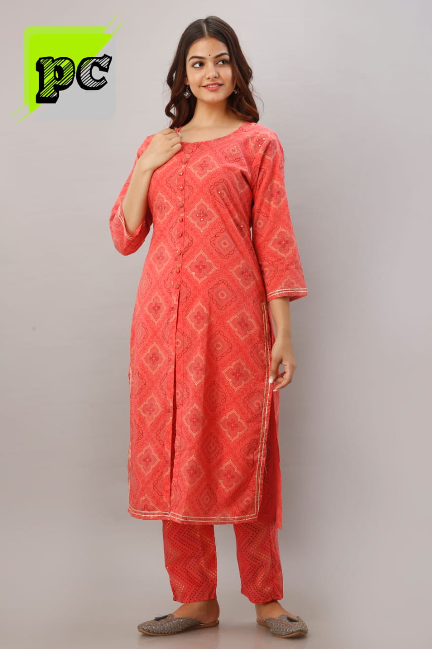 Brown and Orange Mughal Motif Jaipuri Cotton Kurti .Pure Versatile Cotton.  | Laces and Frills | Laces and Frills